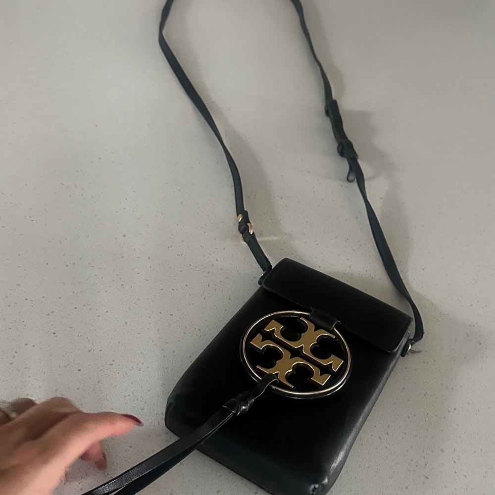 Tory Burch Black and Gold Crossbody Bag